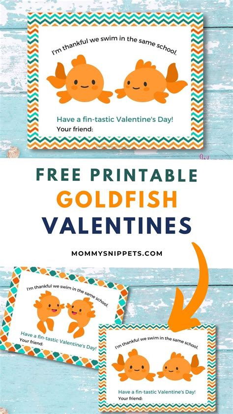 Goldfish Valentines Printable